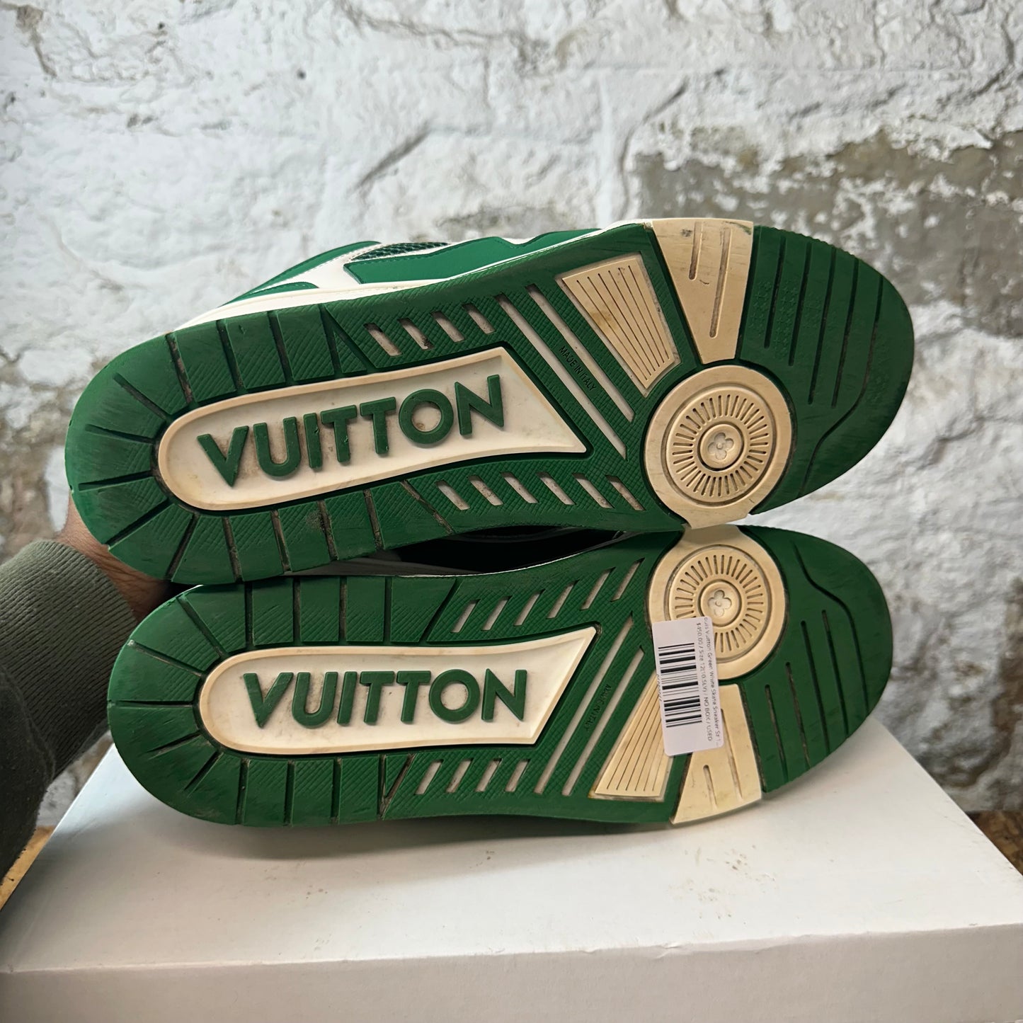 Louis Vuitton Green White Skate Sneaker Sz 12 (10.5LV)