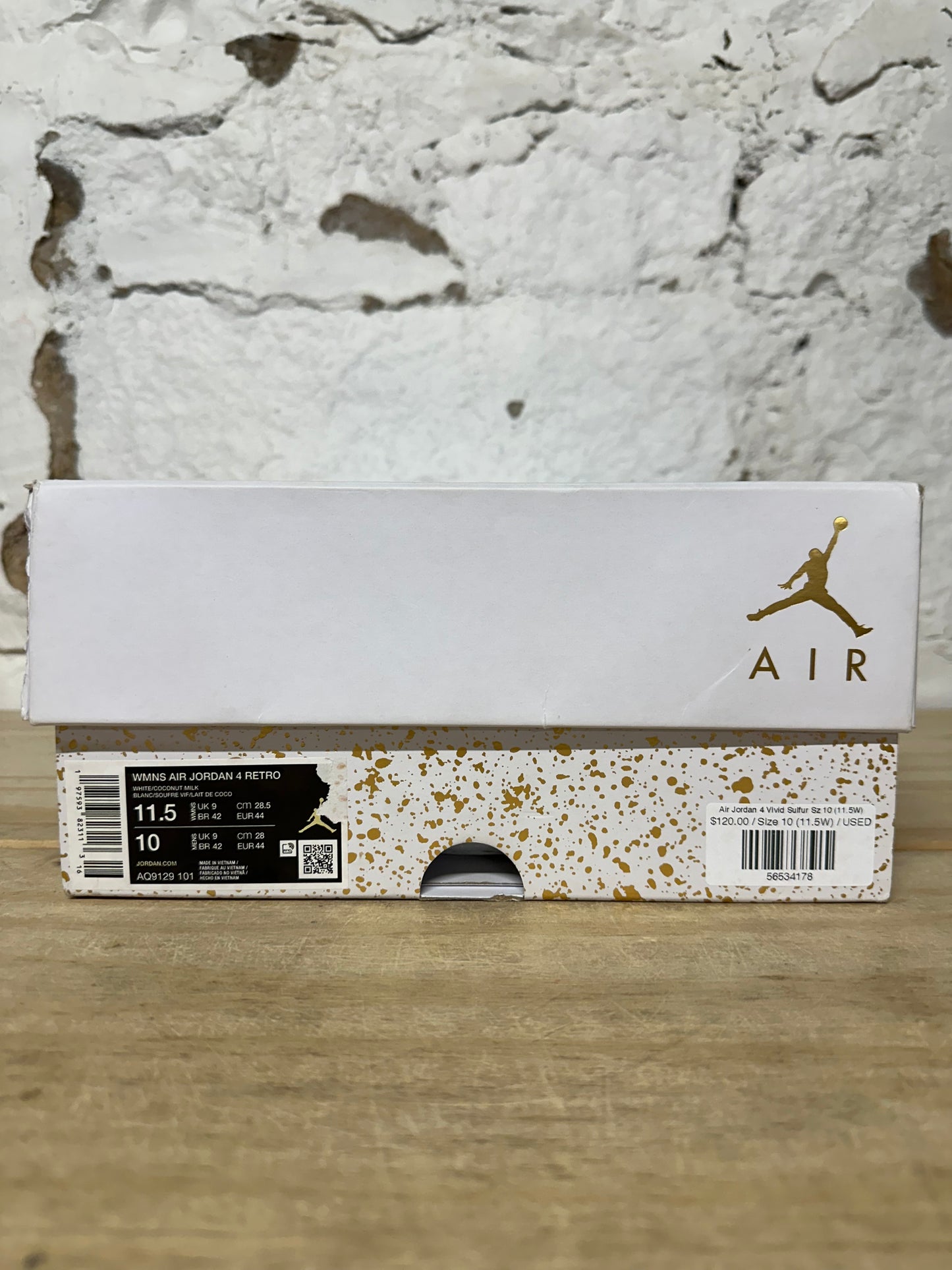 Air Jordan 4 Vivid Sulfur Sz 10 (11.5W)