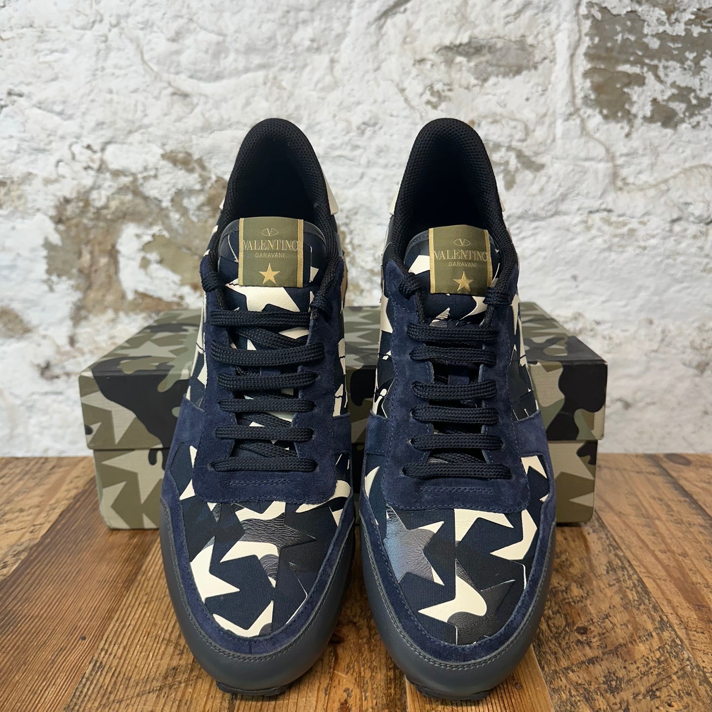 Valentino Blue Camo Rock Runner Sneaker Sz 13 (46)
