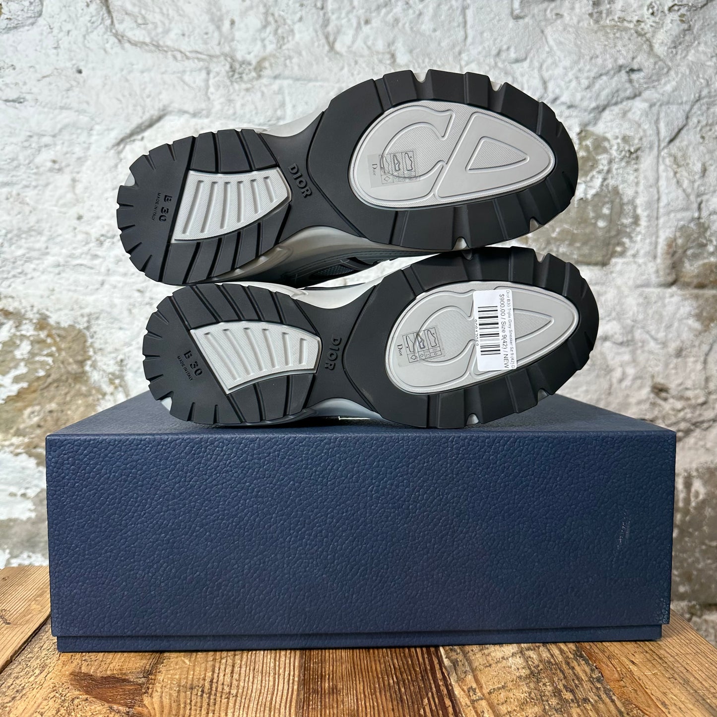 Dior B30 Triple Grey Sneaker Sz 9 (42) DS
