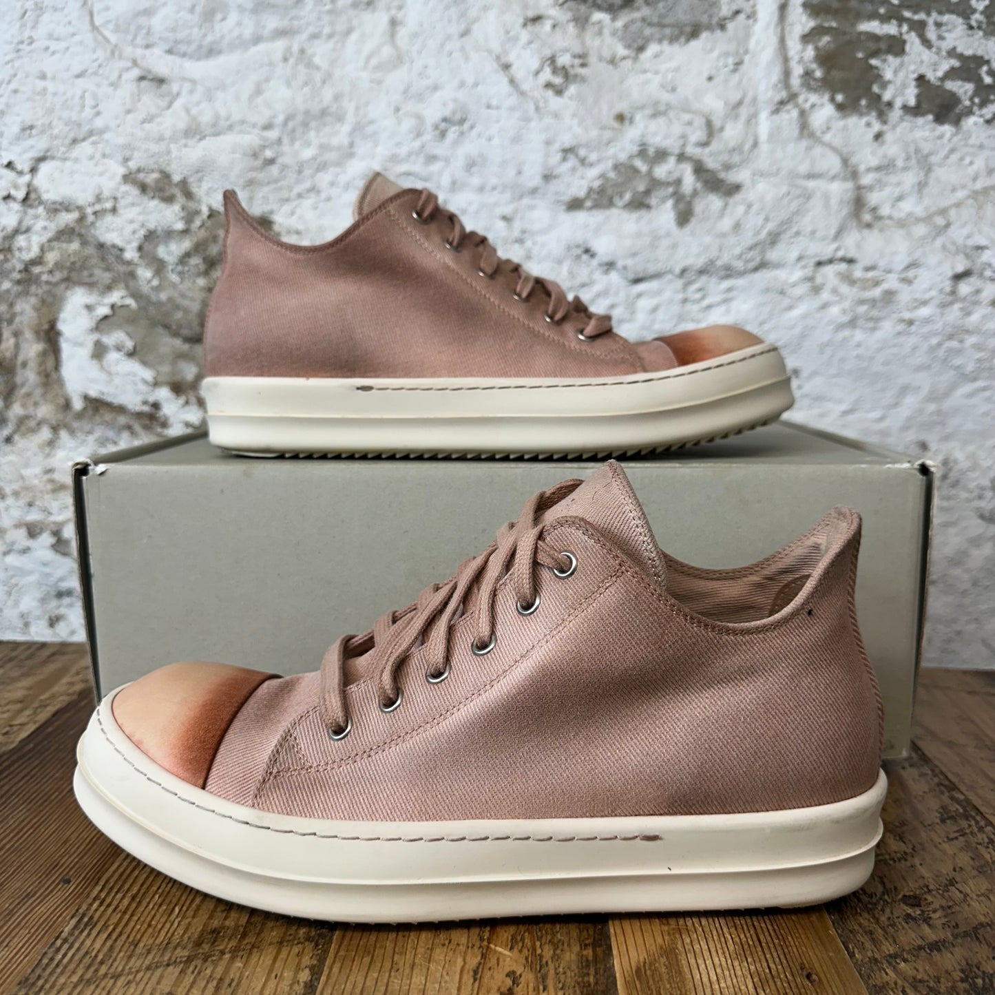 Rick Owens DRKSHDW Faded Pink Milk Sneaker Sz 8 (41)