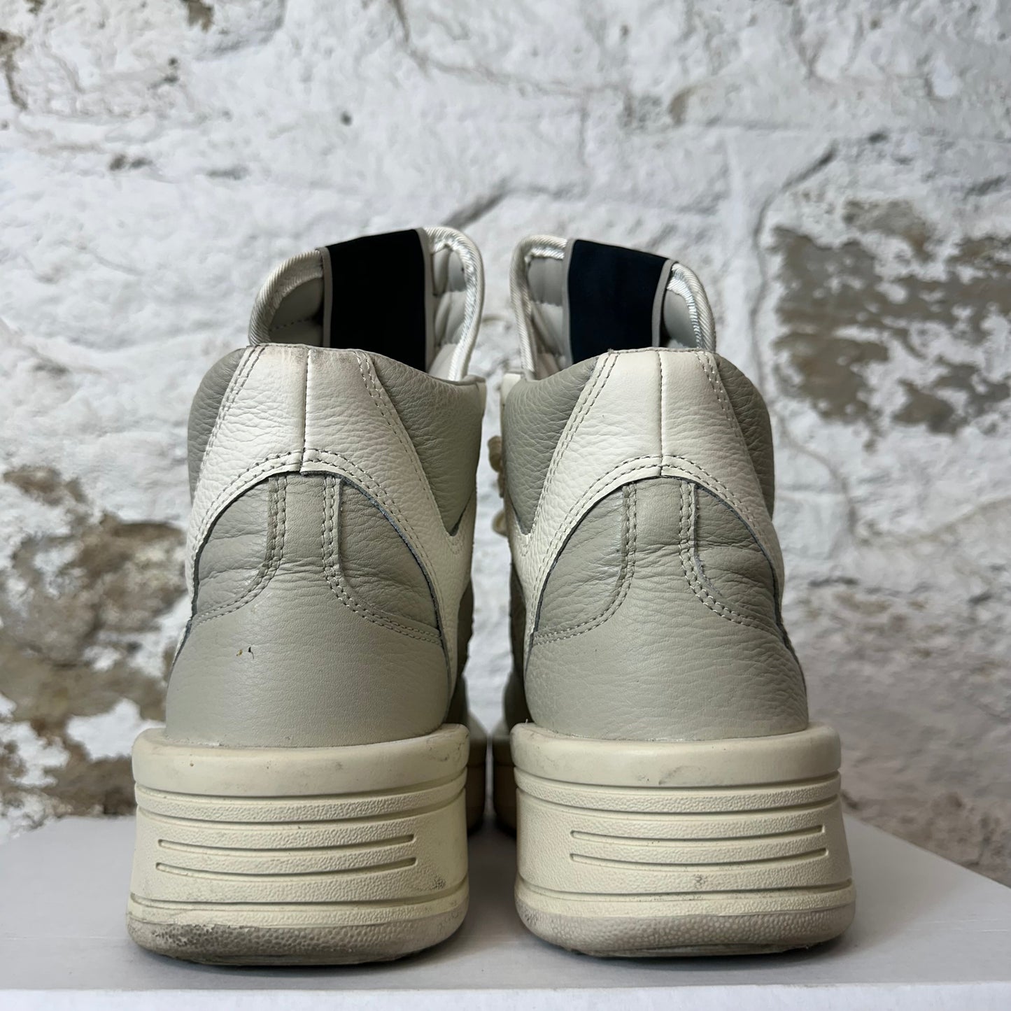 Rick Owens High TURBOWPN Grey Cream Sneaker Sz 9
