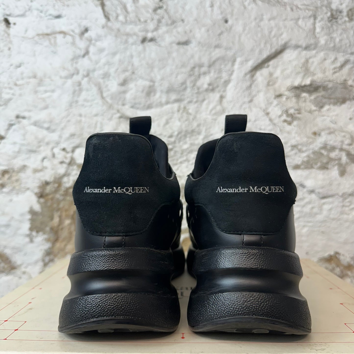 Alexander Mcqueen Triple Black Nappa Joey Sneaker Sz 9 (42)
