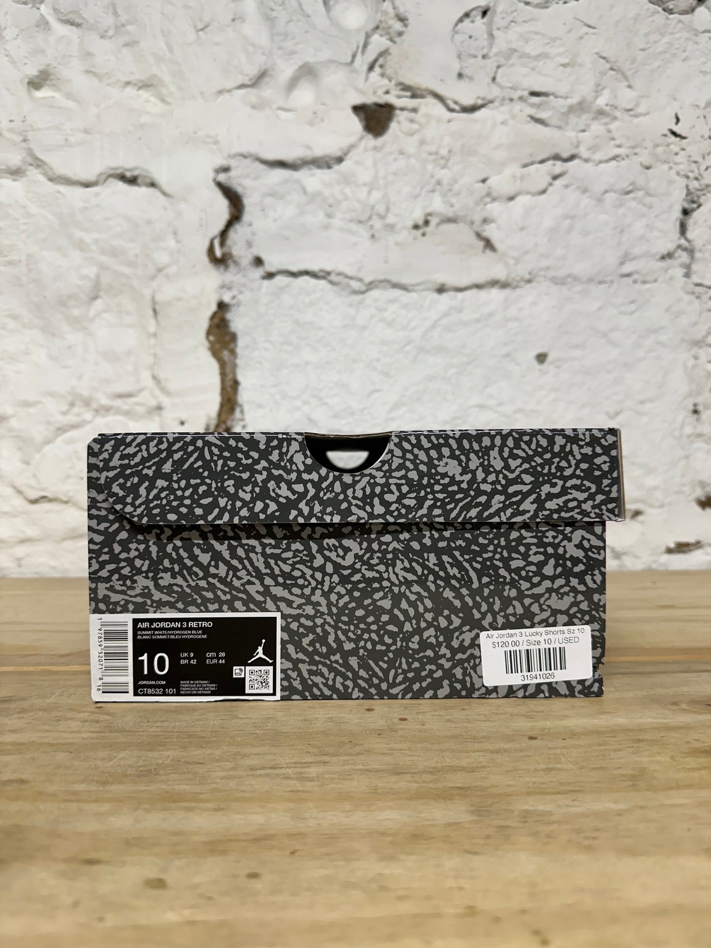 Air Jordan 3 Lucky Shorts Sz 10