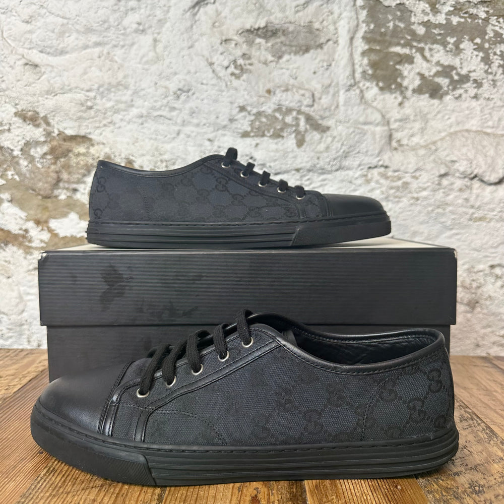 Gucci Black Monogram Low Top Sneaker Sz 9.5
