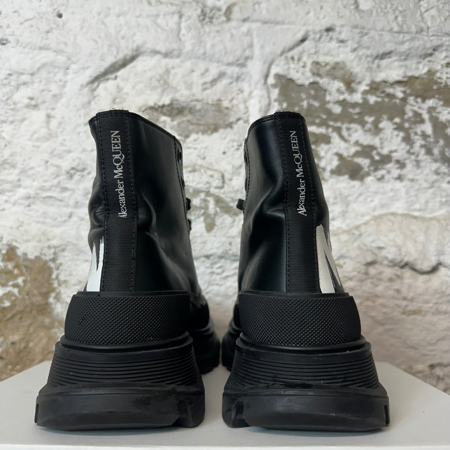 Alexander Mcqueen White Spell Black Tread Boot Sz 8 (41) No Box