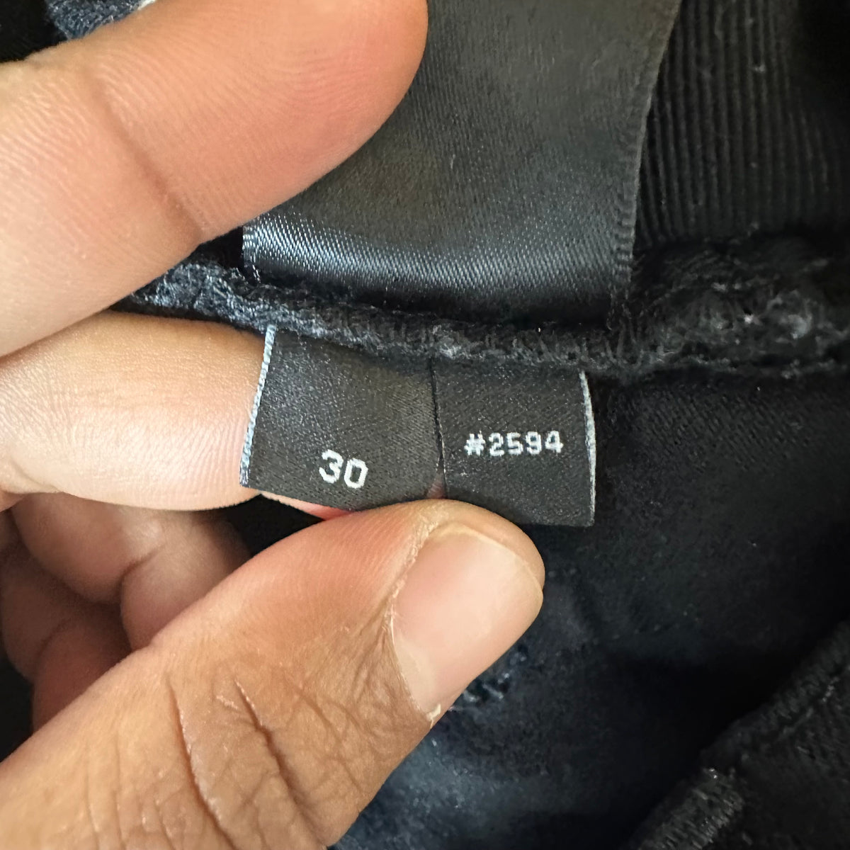 Amiri MX1 Black Leather Black Denim Jeans Sz 30