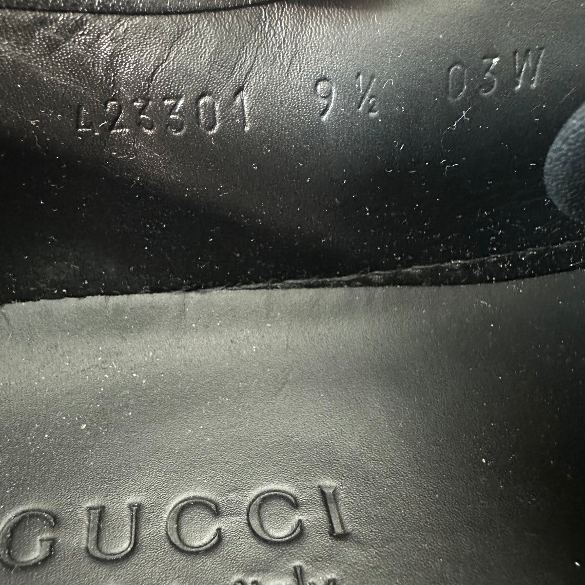 Gucci Black Leather Sneaker Sz 9.5