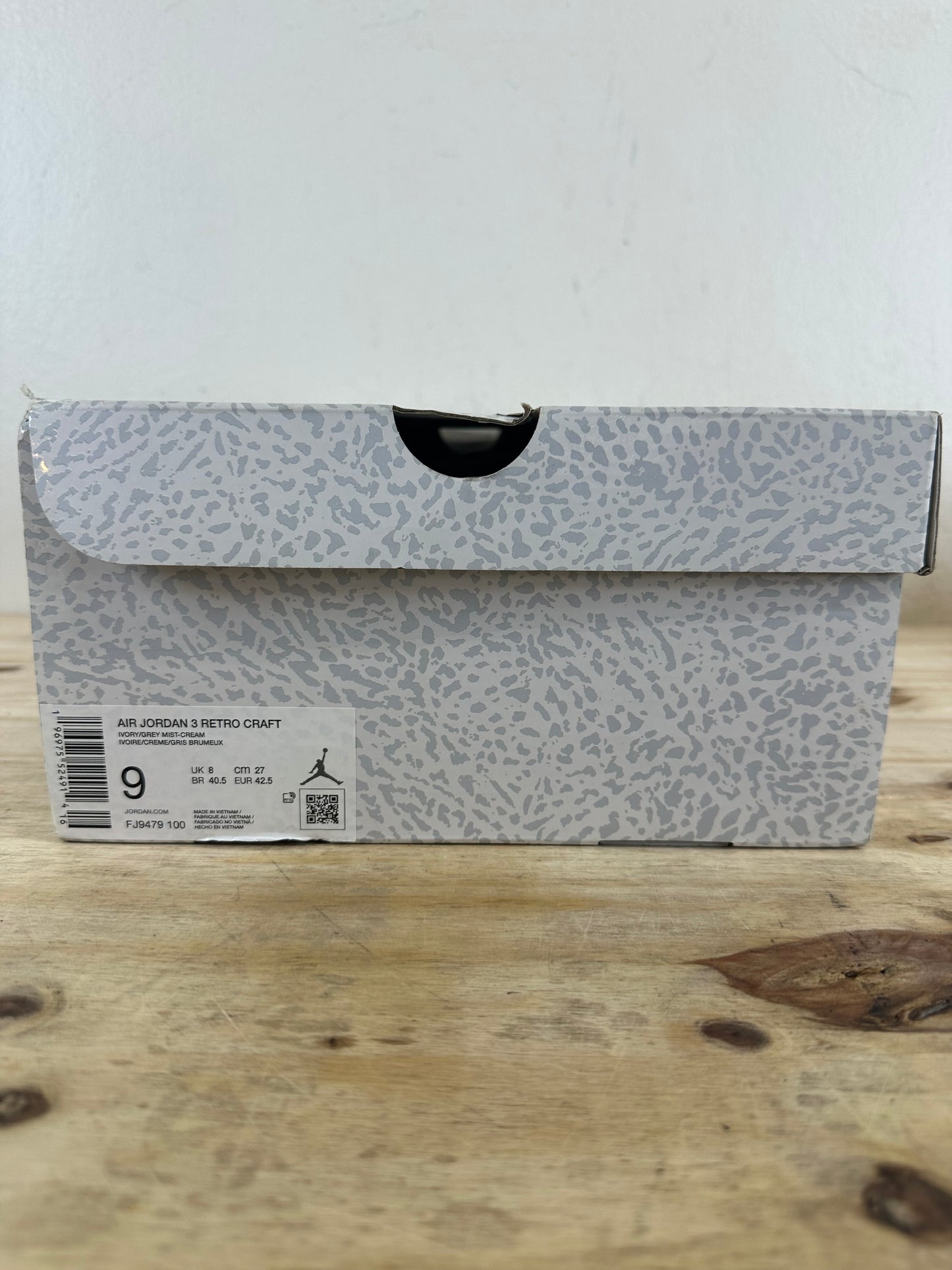 Air Jordan 3 Craft Ivory Sz 9
