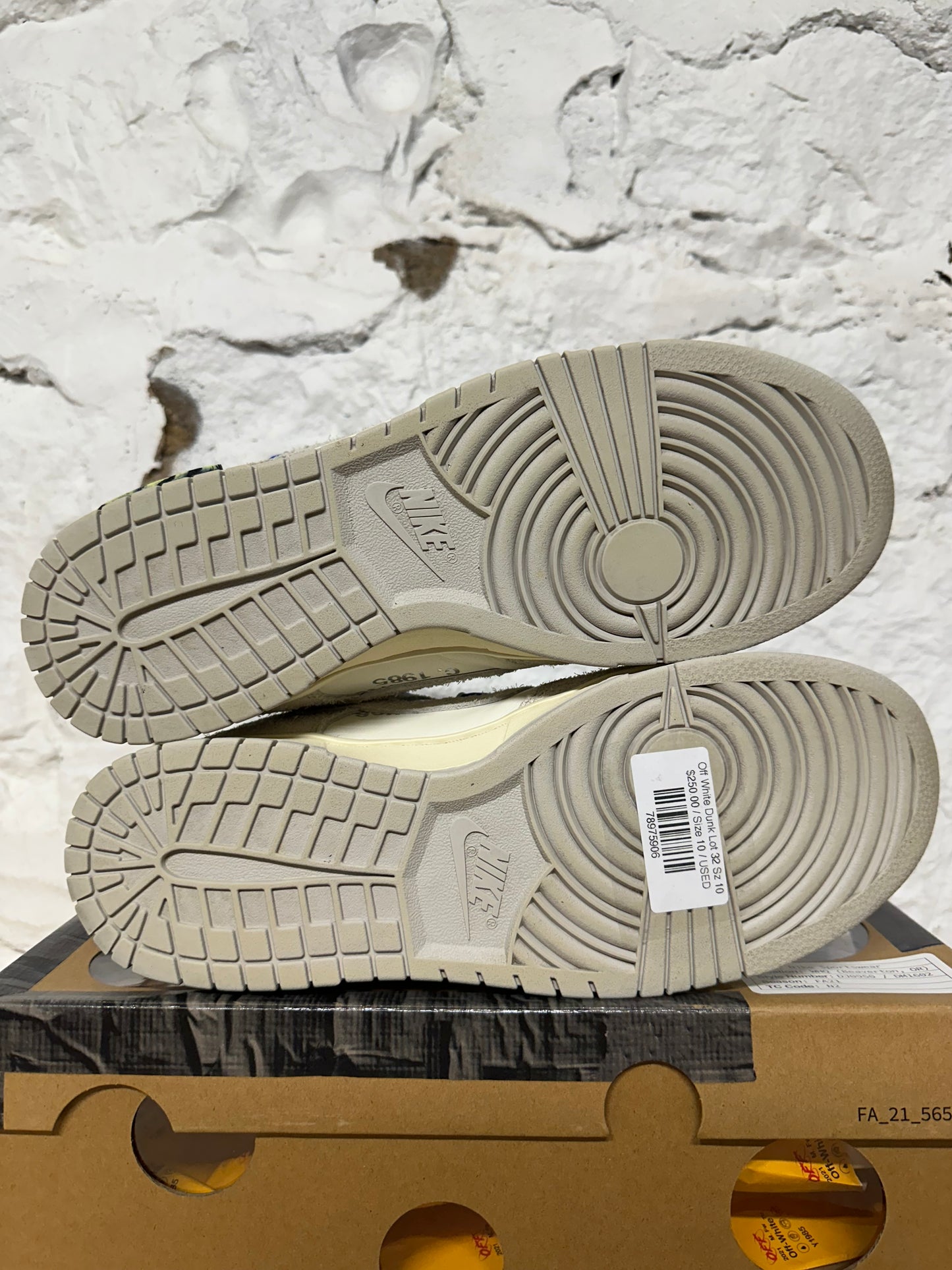 Nike Dunk Low Off-White Lot 32 Sz 10