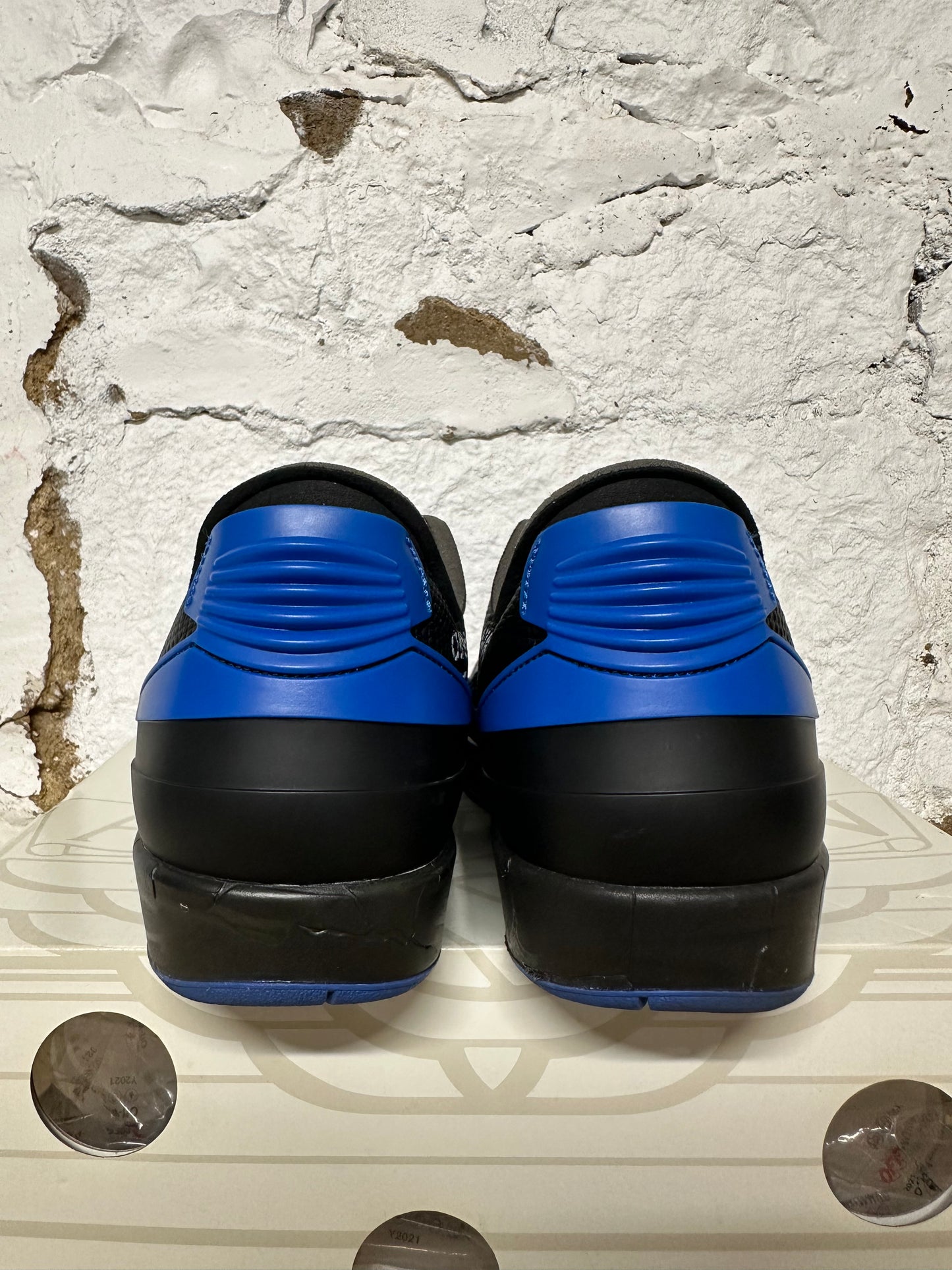 Air Jordan 2 Low Off-White Black Royal Sz 10