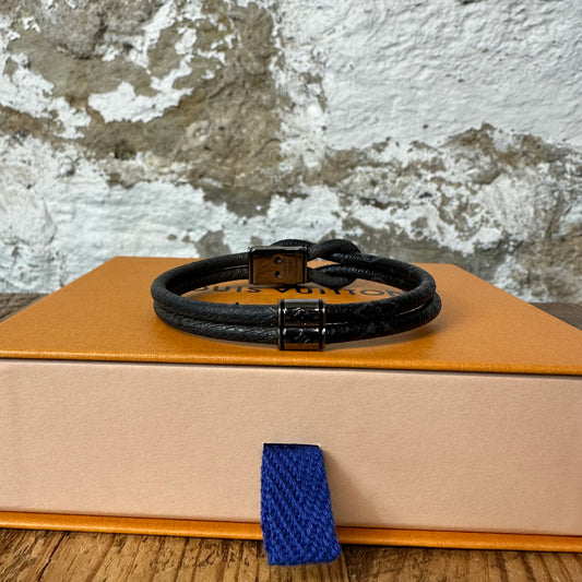Louis Vuitton Graphite Double Keep It Bracelet W/ Box