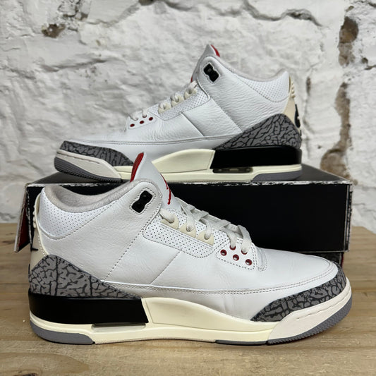Air Jordan 3 White Cement Reimagined Sz 10.5