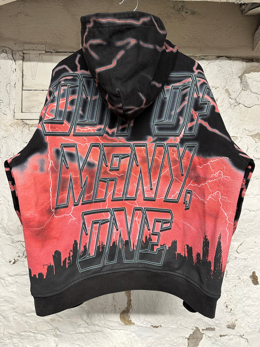 Godspeed Staute Of Liberty Lightning Zip Up Hoodie Sz XL