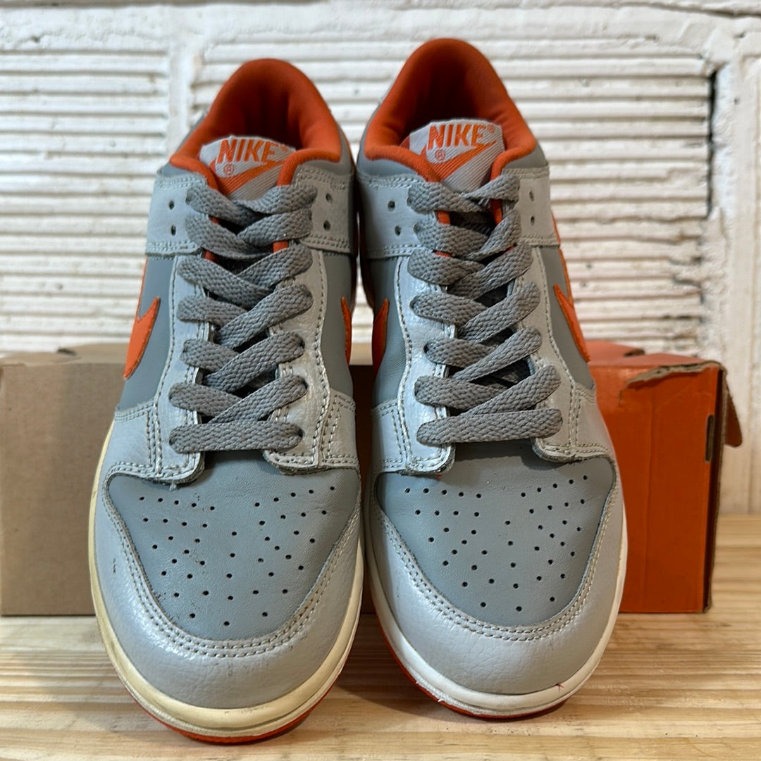 Nike Dunk Low Grey Orange Sz 4Y