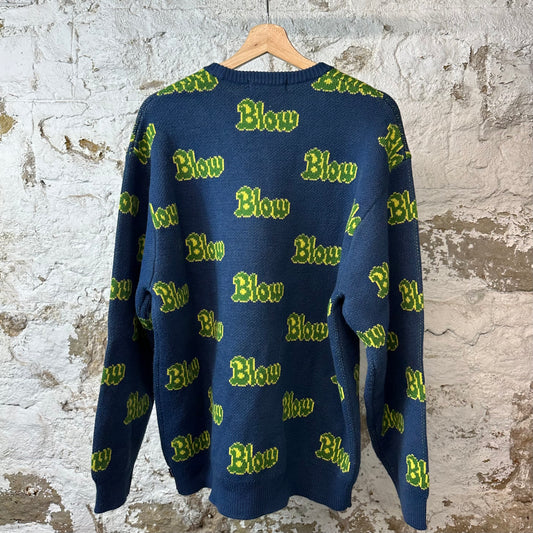 Supreme Blow AOS Blue Sweater Sz L