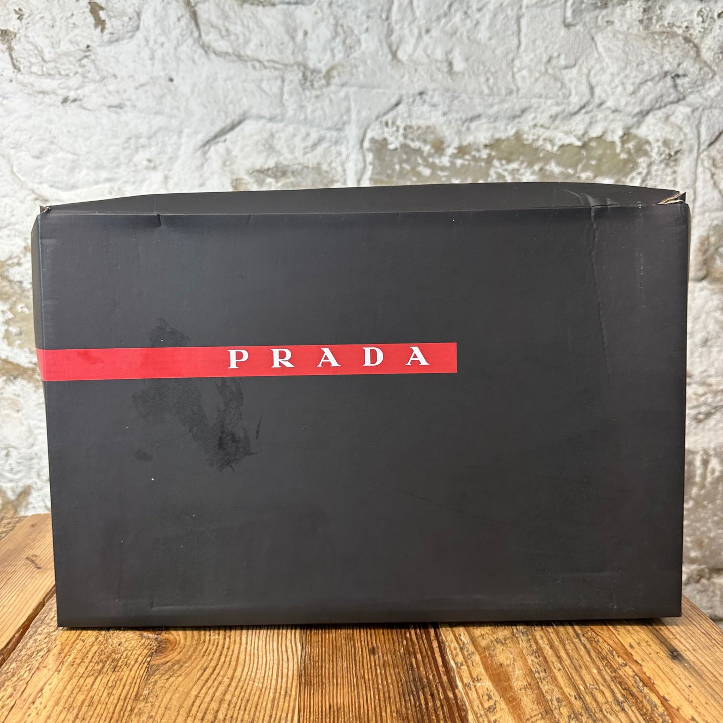 Prada Americas Cup Black Rubber Grey Sneaker Sz 9 (42)