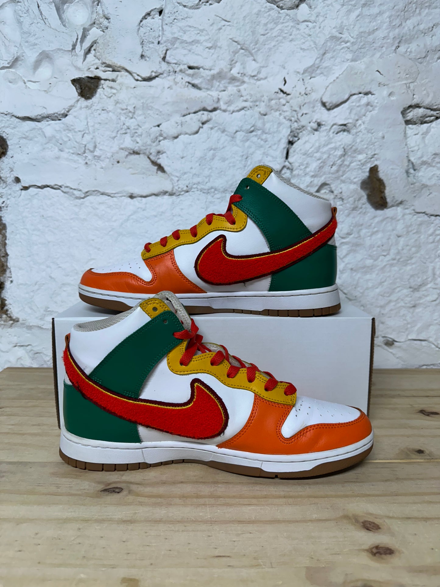 Nike Dunk High Chenille Swoosh Sz 10.5