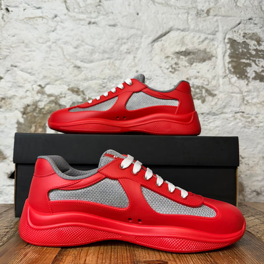 Prada Americas Cup Rosso Rubber Sneaker Sz 7 (40) DS