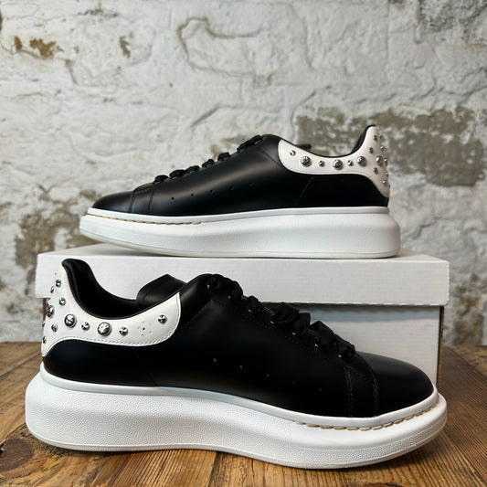 Alexander Mcqueen White Studded Tab Black White Sneaker Sz 9 (42)