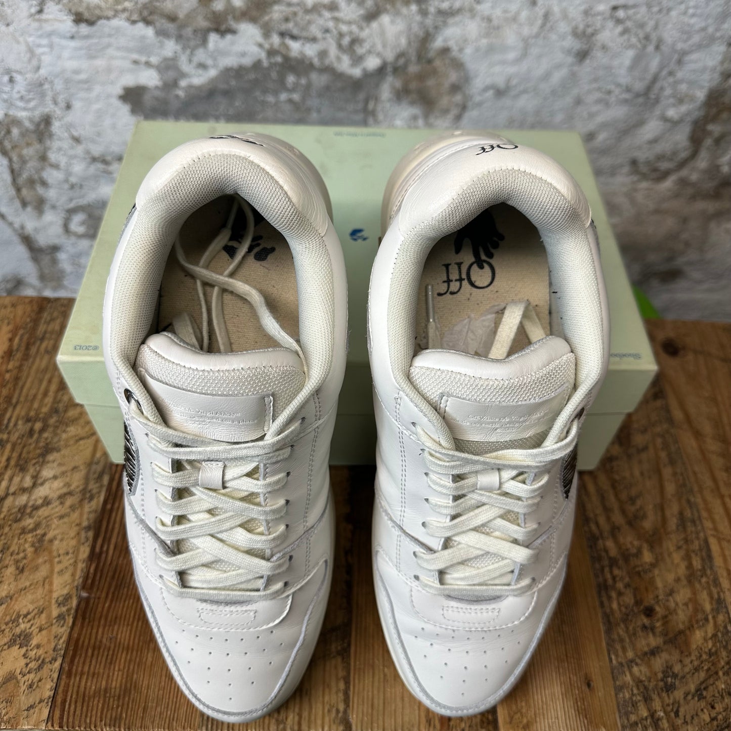 Off-White Out Of Office Black Arrow White Sneaker Sz 12 (45)