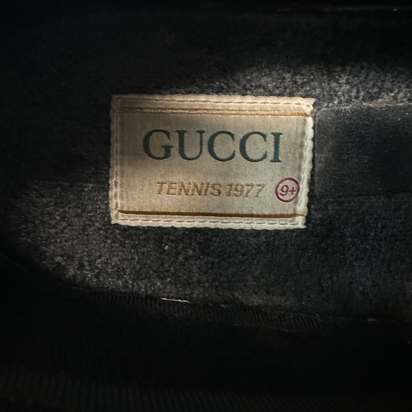Gucci Tennis 1977 Black Monogram Sneaker Sz 9.5