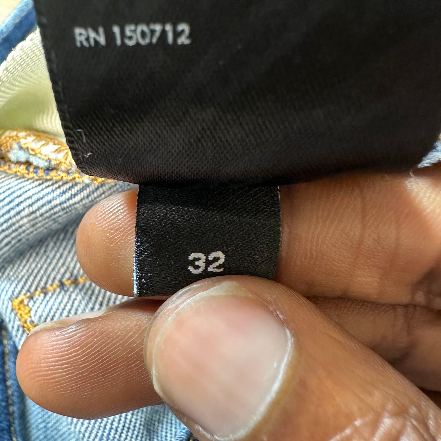 Amiri Plain Honeycomb Denim Jeans Sz 32