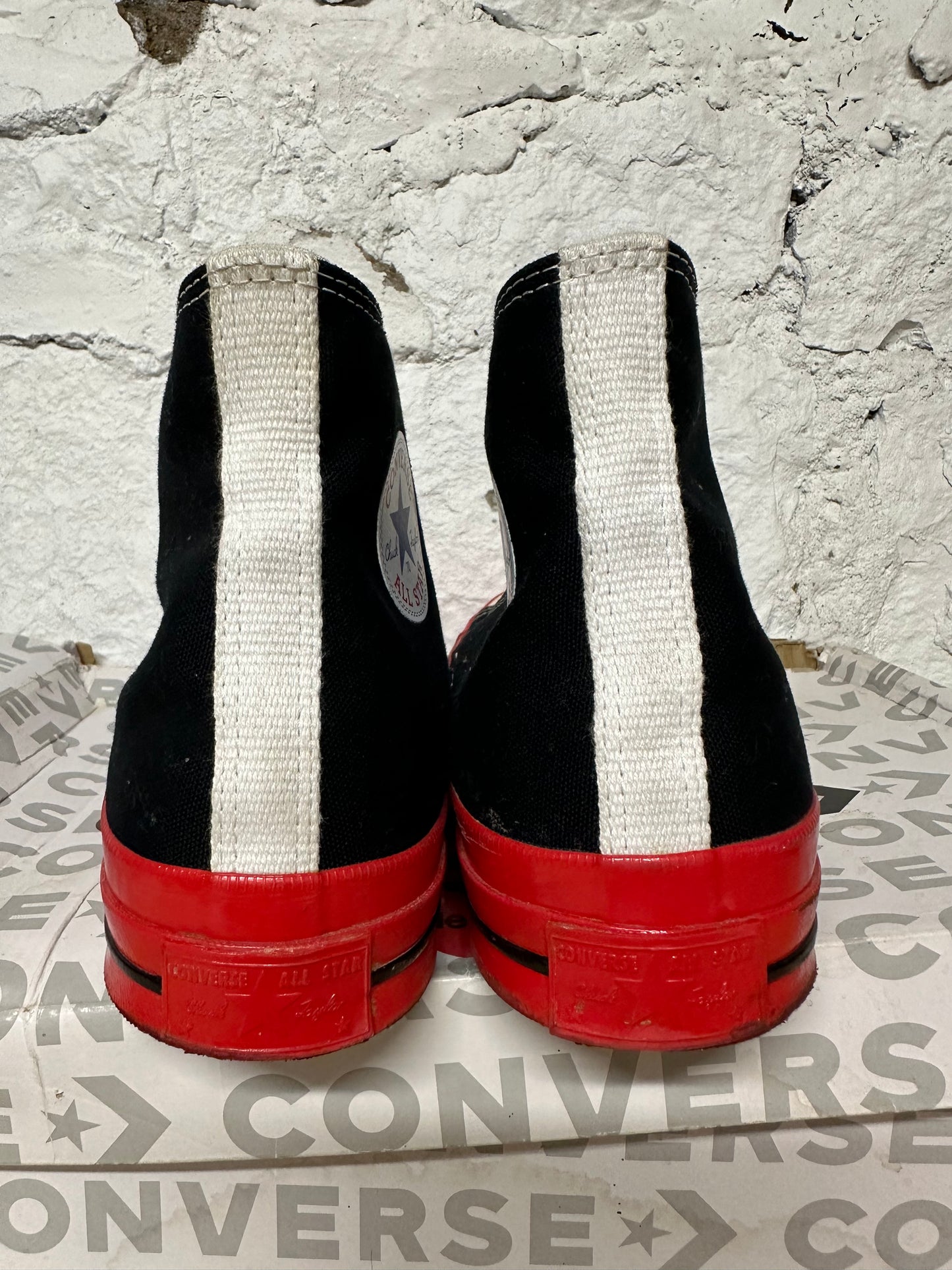 Converse CDG Black Red Sz 11