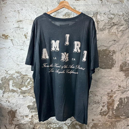 Amiri Cracked White Spell Black T-Shirt Sz XXXL