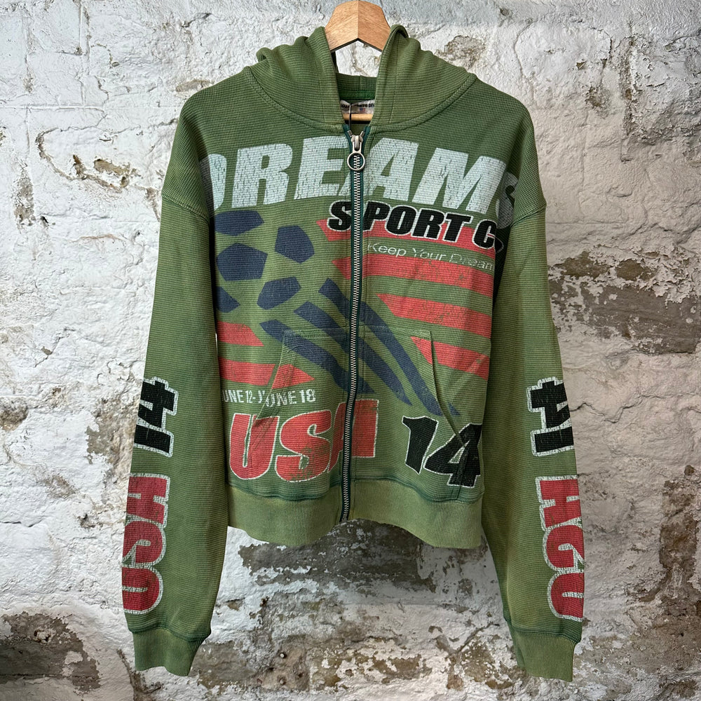 Vale USA14 Thermal Green Zip Up Hoodie
