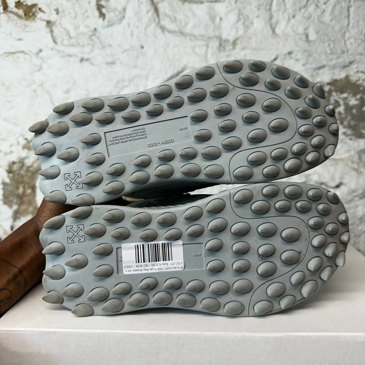 Off-White ODSY 1000 Triple Grey Sneaker Sz 4.5 (36)