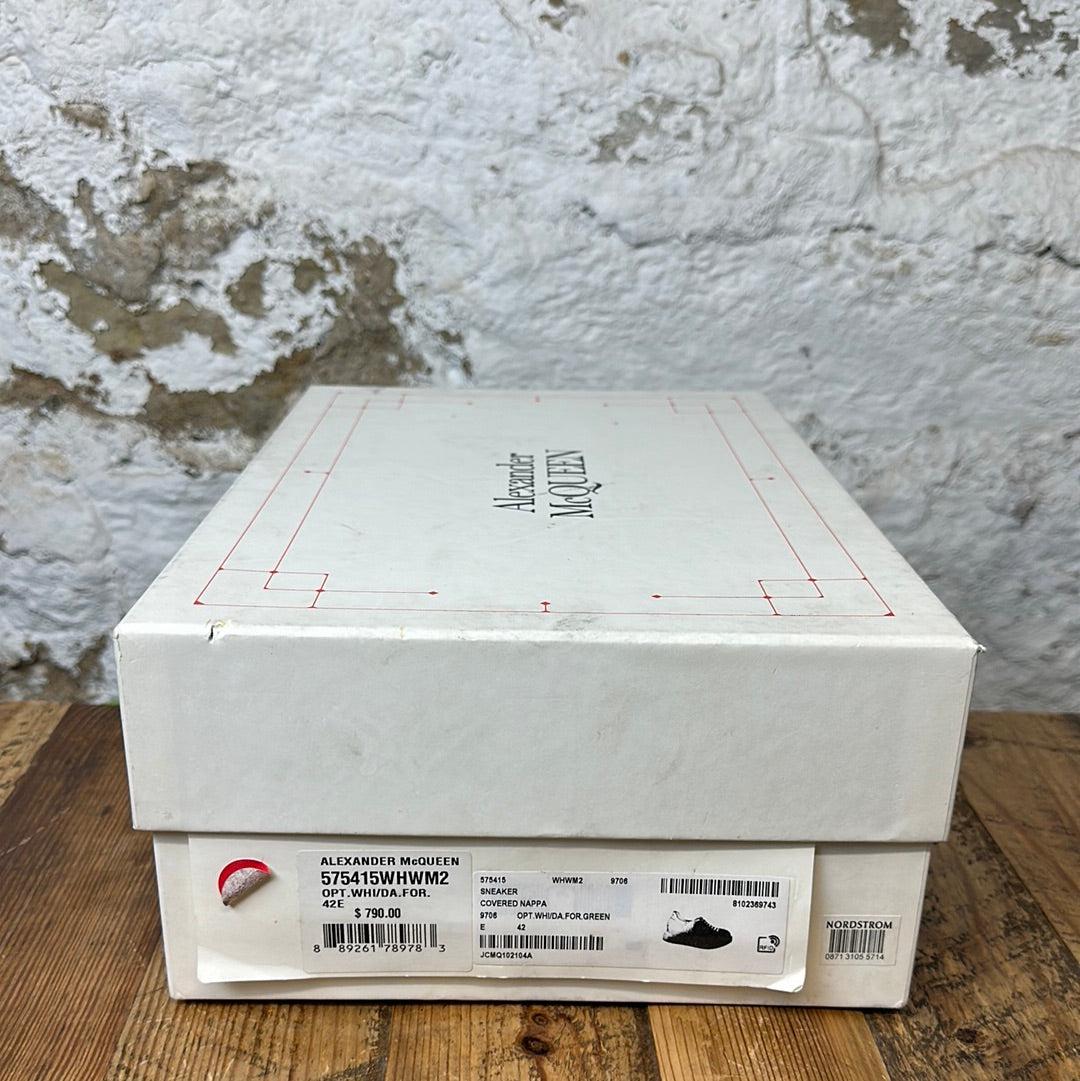 Alexander Mcqueen Fuzzy Green Toe White Sneaker Sz 9 (42)