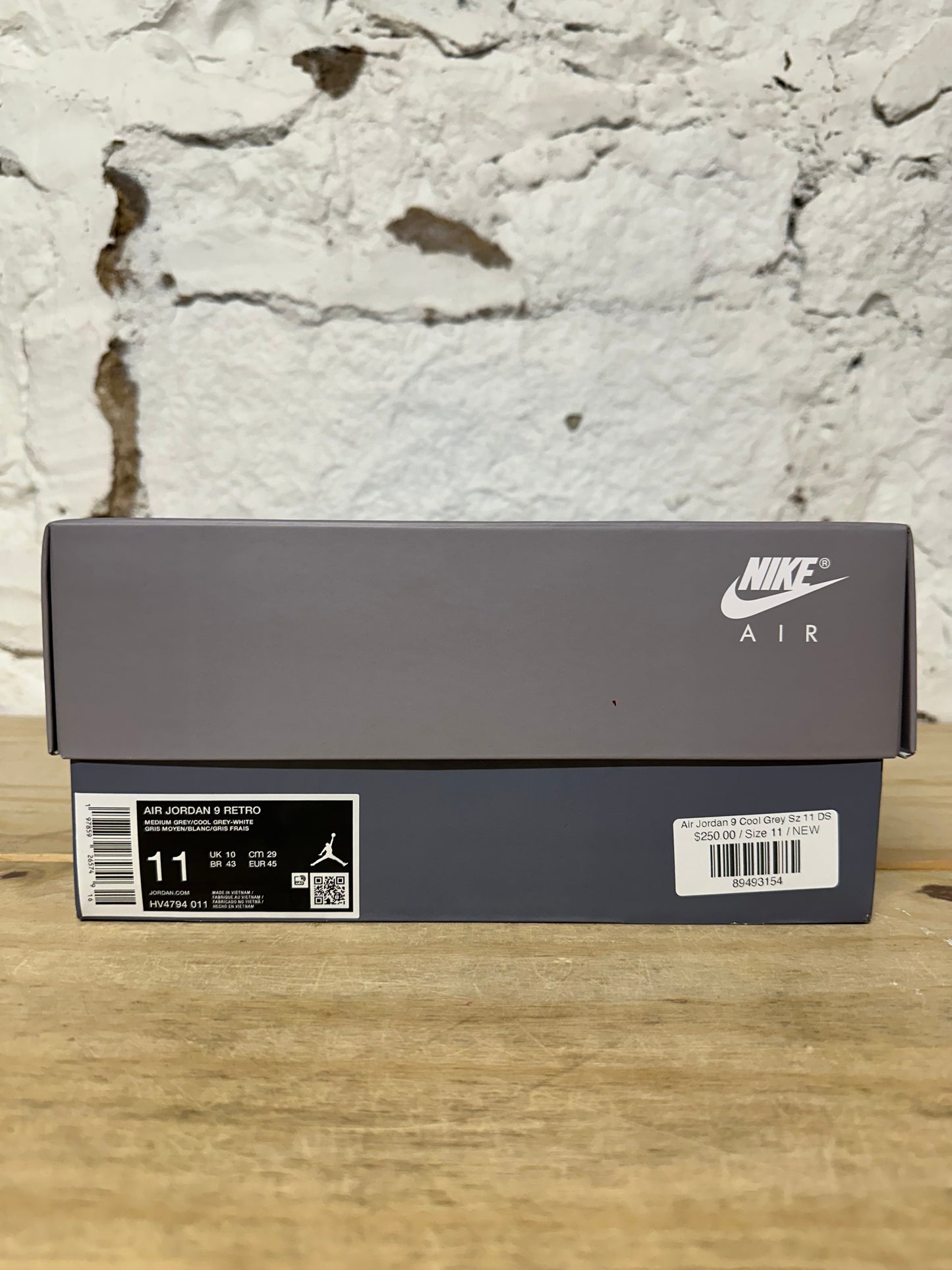 Air Jordan 9 Cool Grey Sz 11 DS