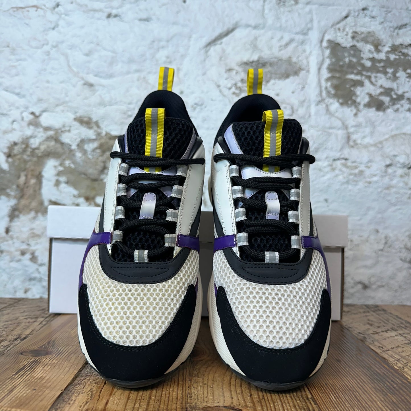 Dior B22 White Black Purple Sneaker Sz 10 (43) No Box