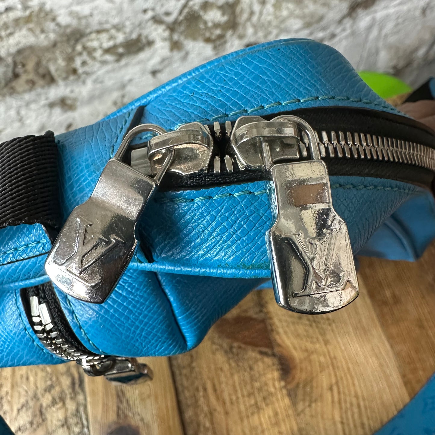 Louis Vuitton Taurillon Turquoise Messenger Bag