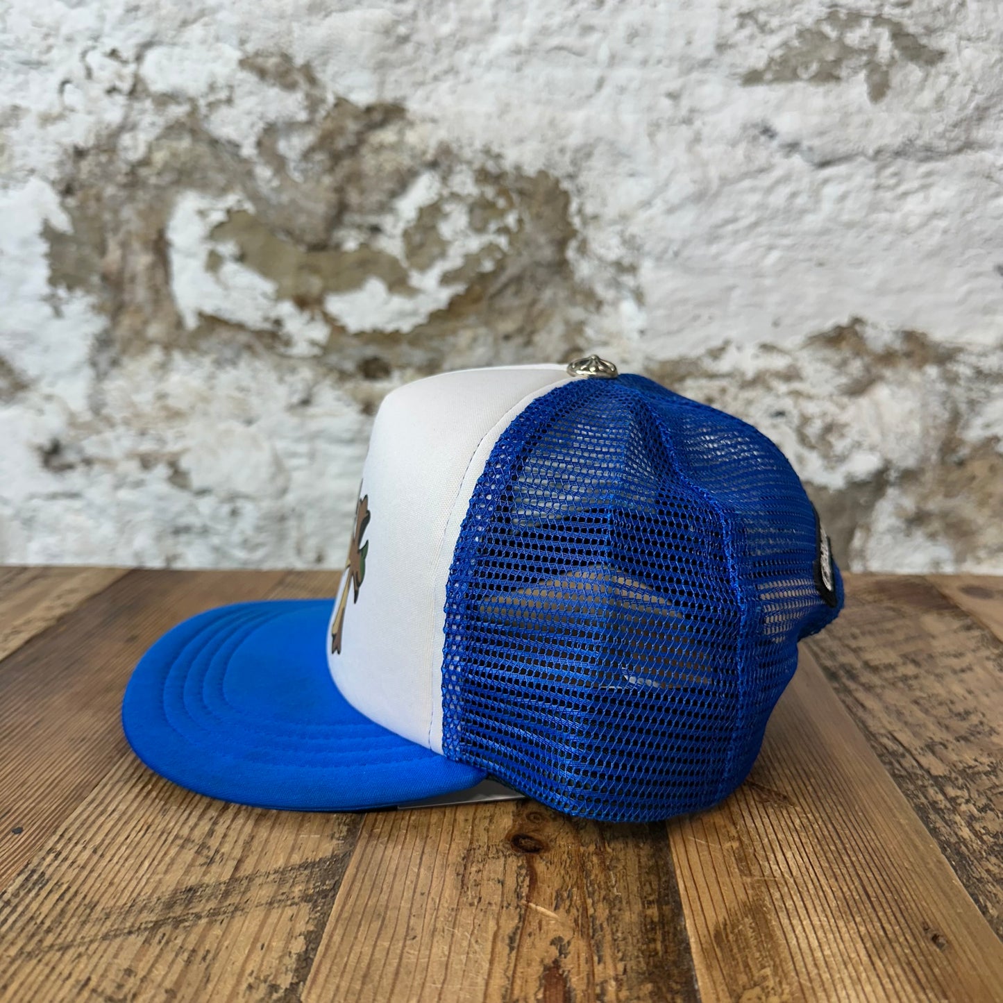 Chrome Hearts Triple Camo Cross Blue White Trucker Hat