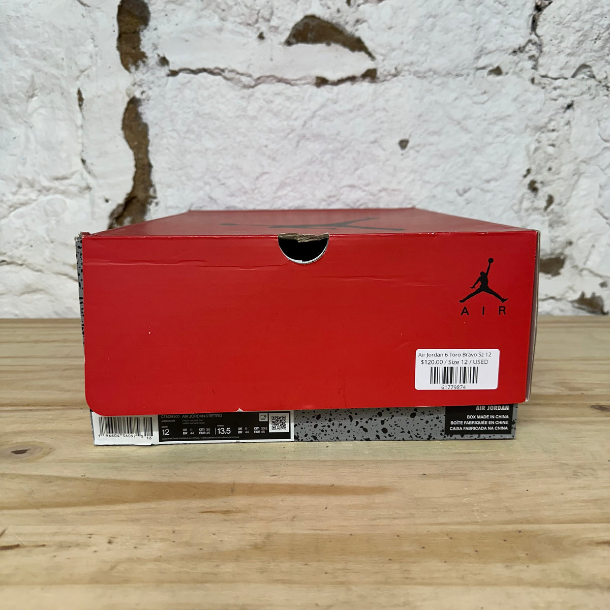 Air Jordan 6 Toro Bravo Sz 12