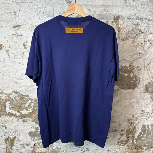 Louis Vuitton Script Logo Knit T-Shirt Sz M