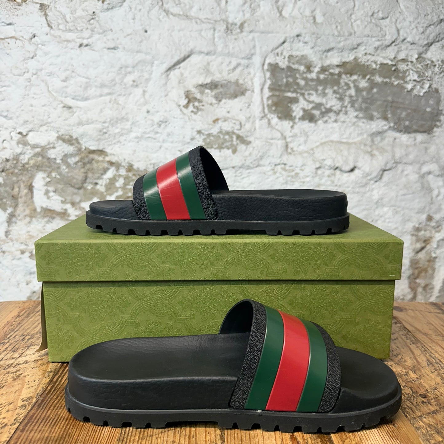 Gucci Web Slide Black Sz 9
