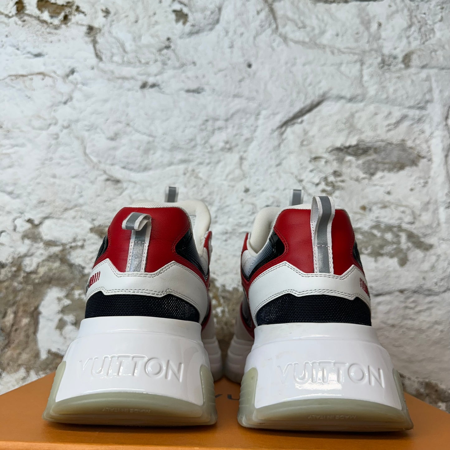 Louis Vuitton Red White Black Pulse Sneaker Sz 9.5 (8LV)