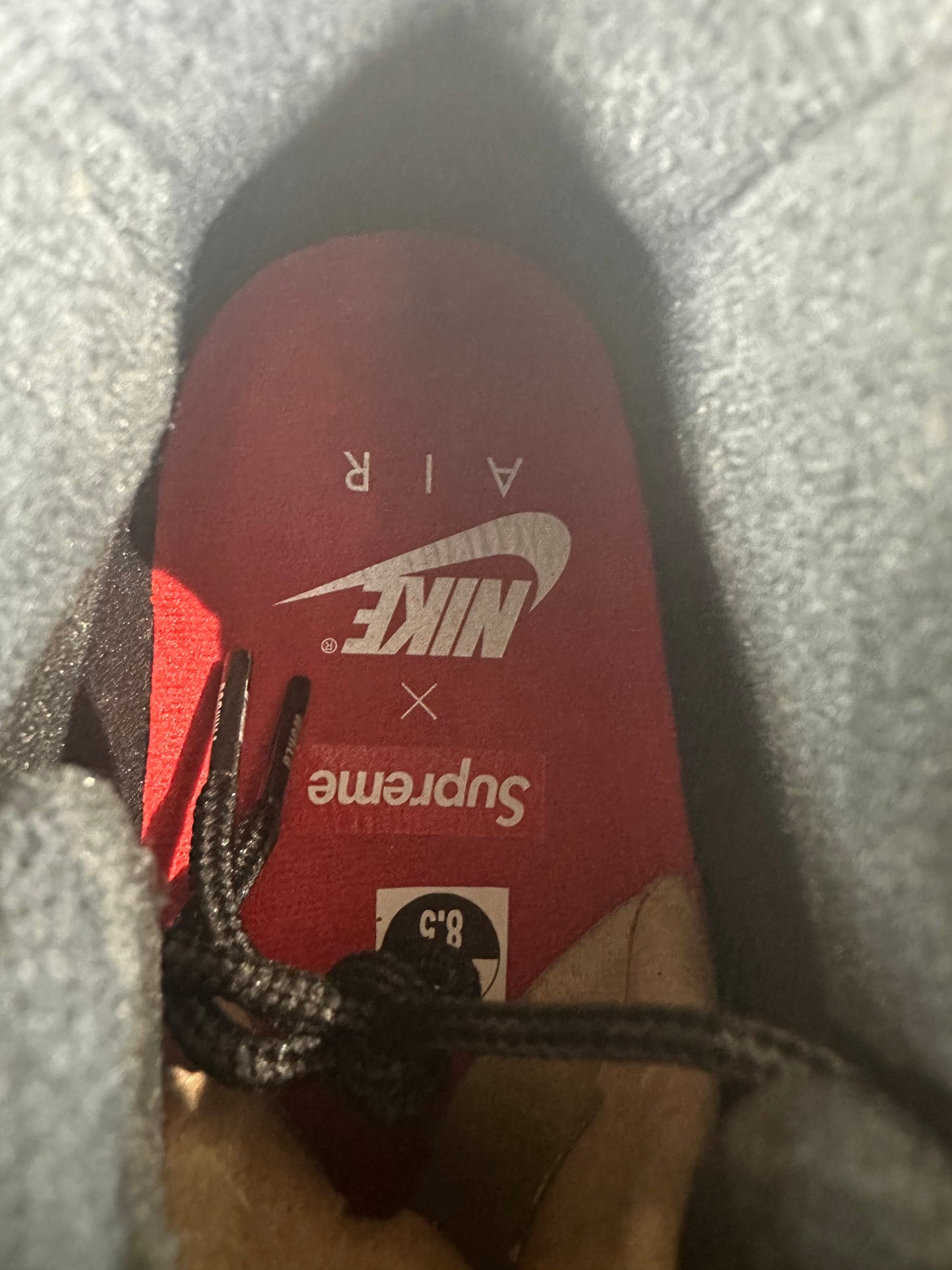 Nike Air More Uptempo Supreme Supetempo Black Sz 8.5 DS