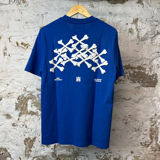 Amiri Hollywood Bones T-shirt Blue Sz S