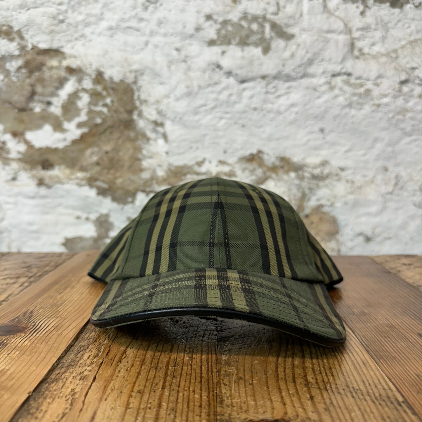 Burberry Green Plaid Icon Canvas Hat