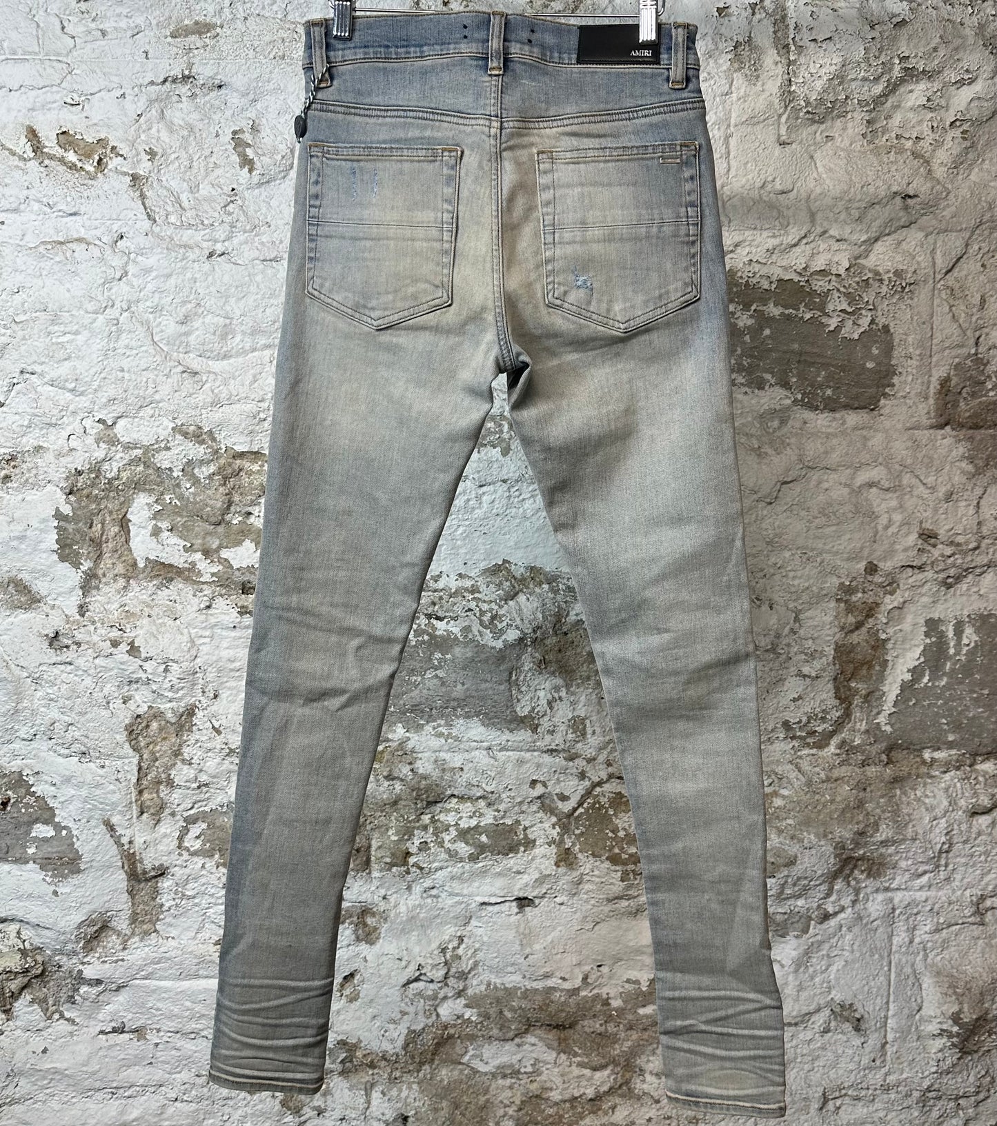 Amiri MX1 Red Suede Blue Denim Jeans Sz 28