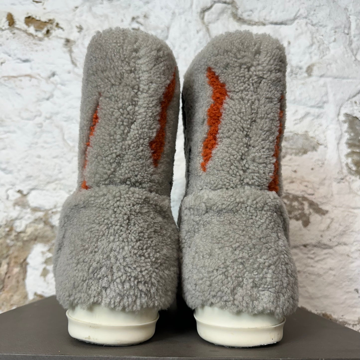 Rick Owens High Jumbo Puffer Pearl Zebra Milk Sneaker Sz 11.5 (44.5)