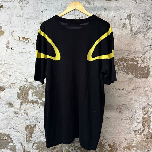 Louis Vuitton Malletier Black Yellow Knit T-shirt Sz XXXL (4L)