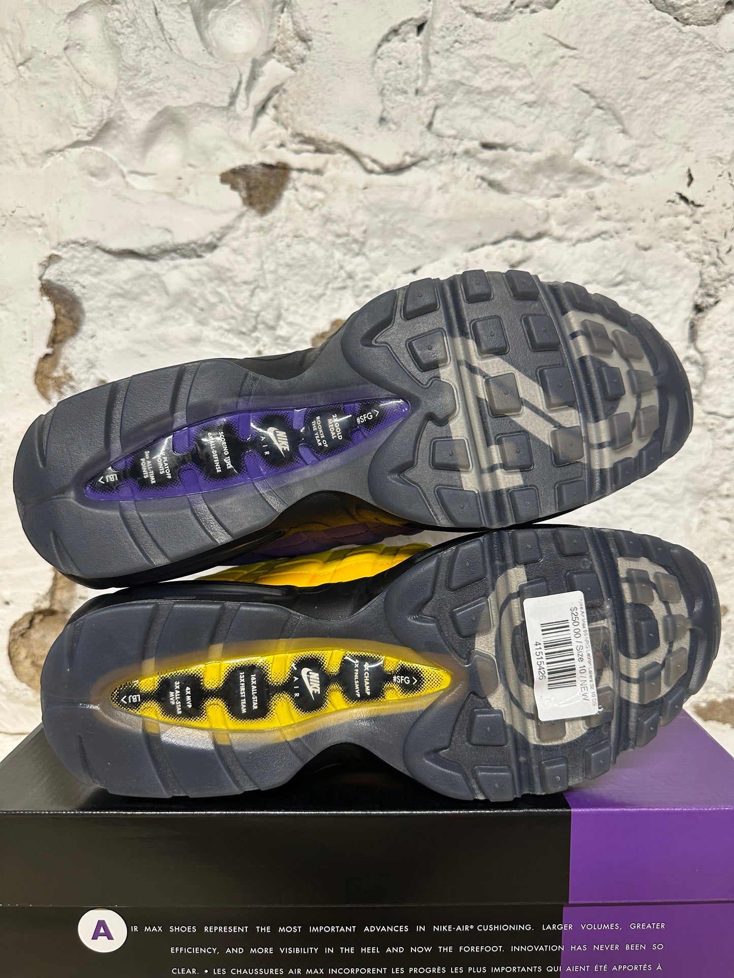 Nike Air Max 95 NRG Lebron Lakers Sz 10 DS