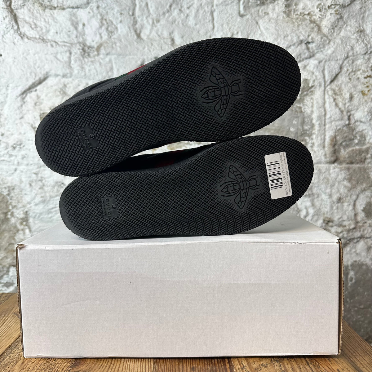 Gucci Screener Triple Black Monogram Sneaker Sz 8.5