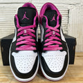 Air Jordan 1 Low Black Active Fuchsia Sz 9.5