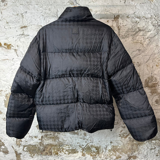 Amiri Spiral MA Print Black Puffer Jacket Sz XS